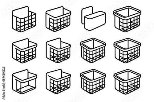 Stripe fridge line contour vector curve bands taper magnetic icon underside rib