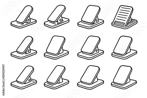 Seam area magnetic clip plate icon highlight shading panel vector traction structural