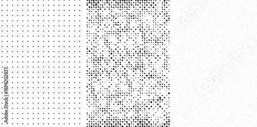 Halftone Texture Pattern Gradient Dense to Sparse Dot Transition for Retro Print and Grunge Overlays