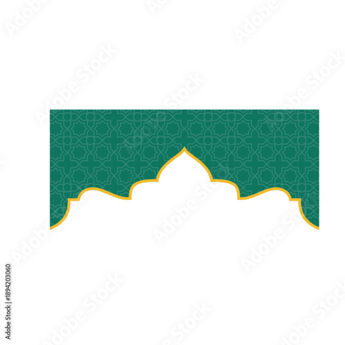 Islamic Ramadan Frame. Islamic Ornamental Arabic Pattern Decoration. Vector illustration.