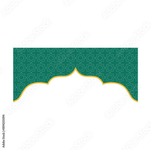 Islamic Ramadan Frame. Islamic Ornamental Arabic Pattern Decoration. Vector illustration.