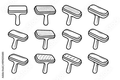 Rod ridge outline vector remover hair structural contour pet highlight icon pads