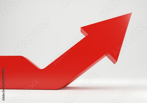 Wallpaper Mural Red Arrow Pointing Upwards Torontodigital.ca