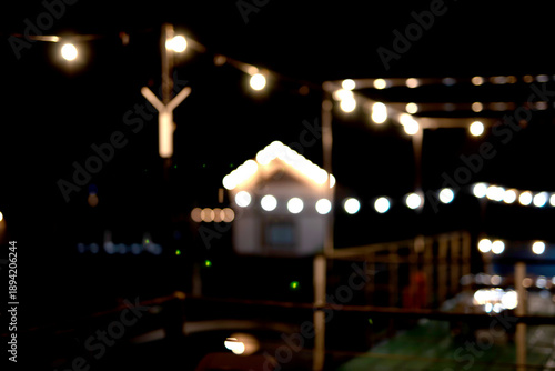 Wallpaper Mural Blurred lights of bright lamps during a night party Torontodigital.ca