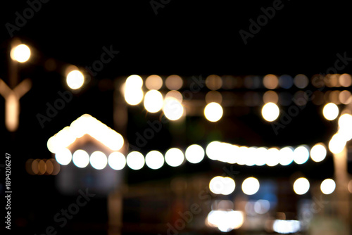 Wallpaper Mural Blurred lights of bright lamps during a night party Torontodigital.ca