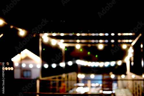 Wallpaper Mural Blurred lights of bright lamps during a night party Torontodigital.ca