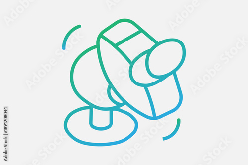 The illustration depicts a digital camera mounted on a circular base with a short stand