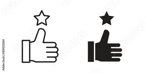 Appreciation icon in a simple line art style. EPS10