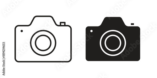 Camera icon in a simple line art style. EPS10