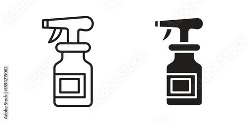 Cleaning spray icon in a simple line art style. EPS10