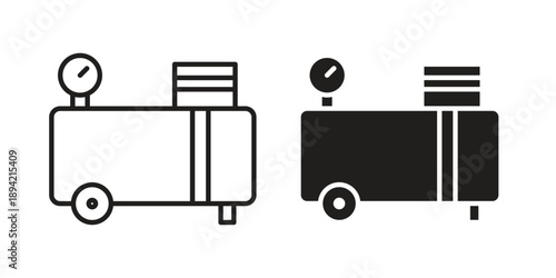 Compressor icon in a simple line art style. EPS10
