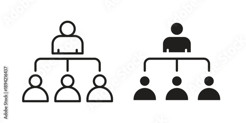 Department head icon in a simple line art style. EPS10