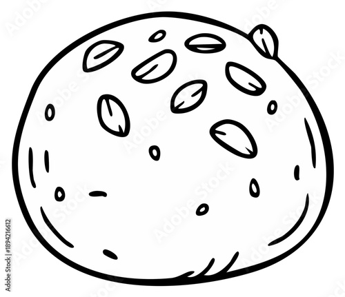 Oatmeal Cookie Vector Illustration Delicious Pastry Treat Drawing