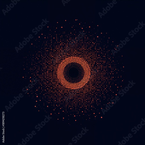 Colorful Abstract Design With Circles and Dots on a Dark Background in a Crea...