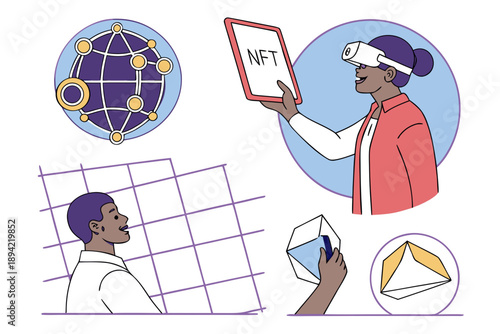 Metaverse and NFT Digital Technology Concepts.