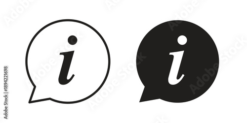 Information icon in a simple line art style. EPS10