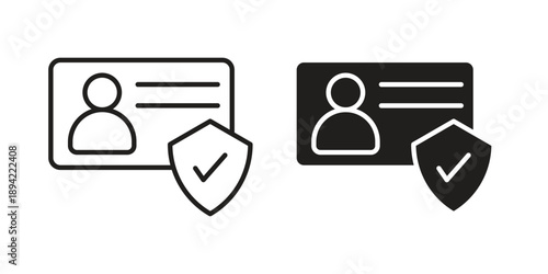 KYC icon in a simple line art style. EPS10