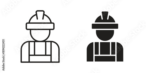 Labour icon in a simple line art style. EPS10