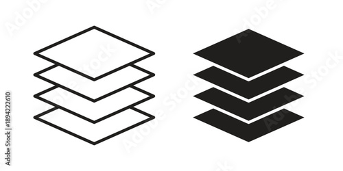 Layers icon in a simple line art style. EPS10