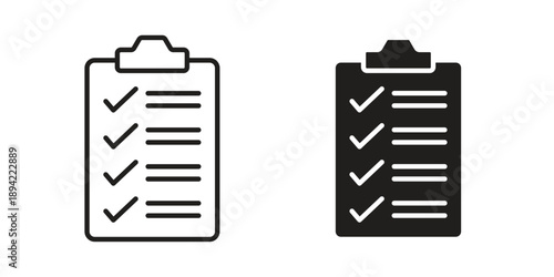 List icon in a simple line art style. EPS10