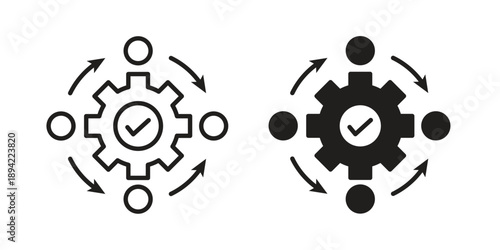 Methodology icon in a simple line art style. EPS10