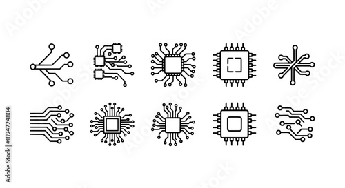 Circuit board element icons