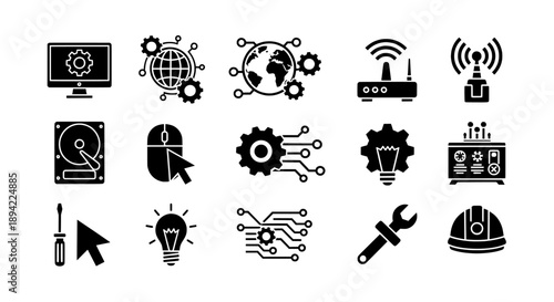 Technology service icons