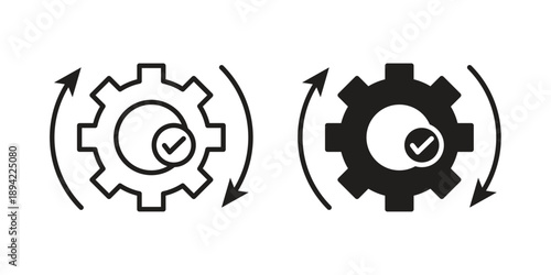 Optimization icon in a simple line art style. EPS10