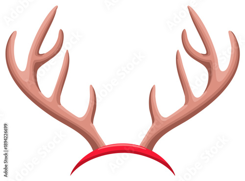 Christmas Reindeer Antlers Headband Festive Holiday Accessory for Winter Celebrations