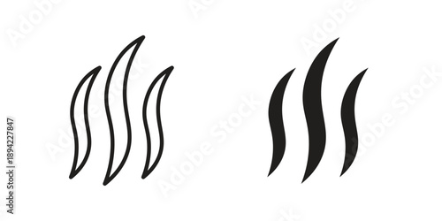 Smoke steam icon in a simple line art style. EPS10