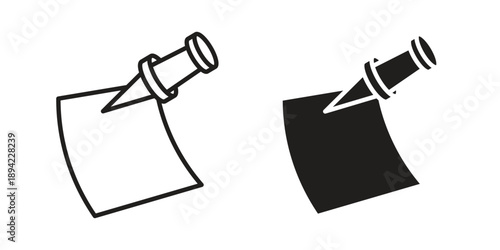 Sticky notes icon in a simple line art style. EPS10