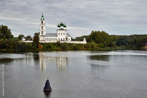 Russia. Volga river. The village of Dievo-gorodishche. Trinity Church