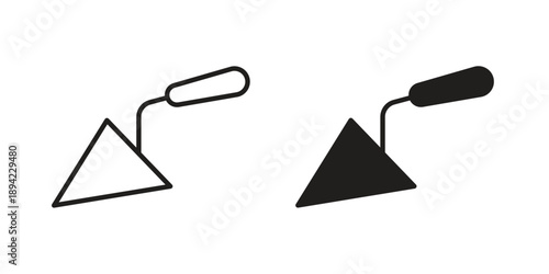 Trowel icon in a simple line art style. EPS10