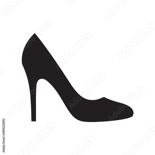 High Heel Shoe Icon Representing Fashion Footwear, Women Style, Elegant Clothing, Luxury Apparel, Party Wear, Modern Fashion Design and Stylish Lifestyle Concept
