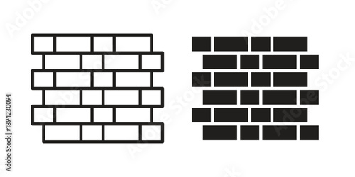 Wall icon in a simple line art style. EPS10