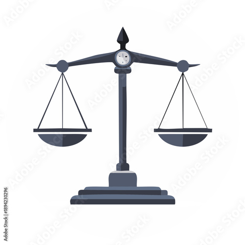 Justice scales illustration. Symbol of law and legal matters