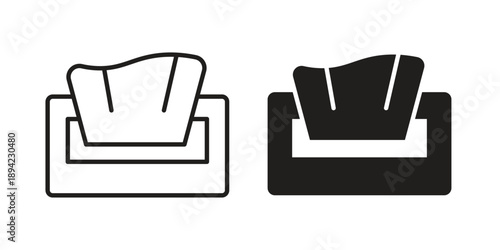 Wipess in a simple line art style. EPS10icon in a simple line art style. EPS10