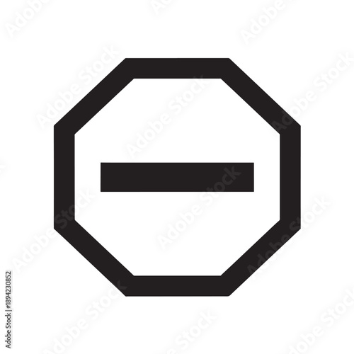 Free Download Stop Minus Icon Symbolizing Cancel, Block, Restriction, Prohibited Action, Remove Option, Error Warning, No Entry Sign, System Control and User Interface Alert Concept - GFXLoad