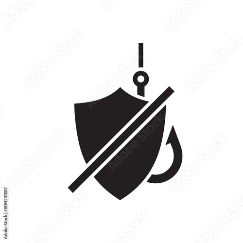 No Fishing Icon – Fishing Prohibited Symbol, Warning and Restriction Sign