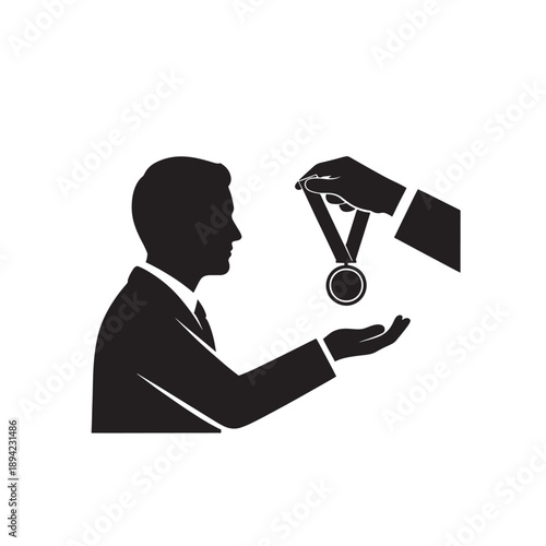 Award Medal Icon – Achievement, Success, Winner and Recognition Concept