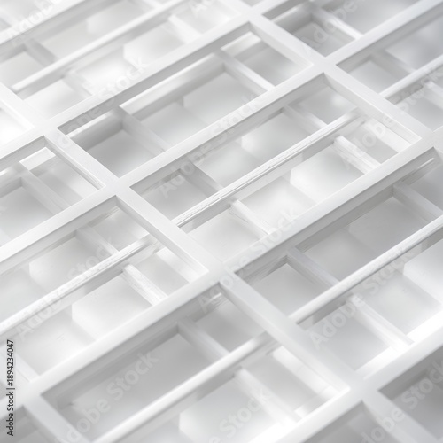 Texture of a White Material With Curved Shapes Seen in Close-Up During Daylig...