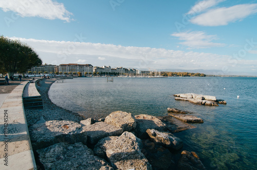 Wallpaper Mural Lakeside promenade at Bains des Pâquis Geneva Torontodigital.ca