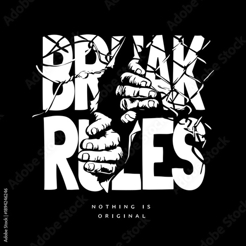 Break Rules SVG PNG | Rebel Quote for T-shirts, Mugs, Stickers