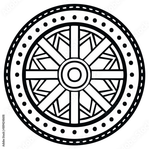 Abstract Wheel Design Element