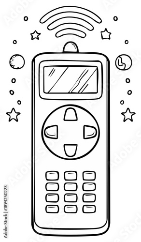 Simple Remote Control Device with Wireless Signal and Star Elements