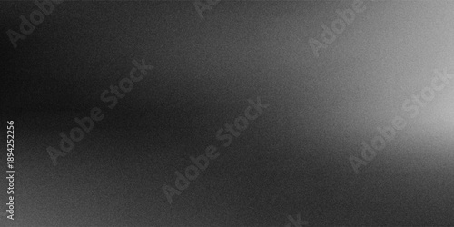 Grey gradient grain texture background gray black white monochrome smooth grainy backdrop design copy space