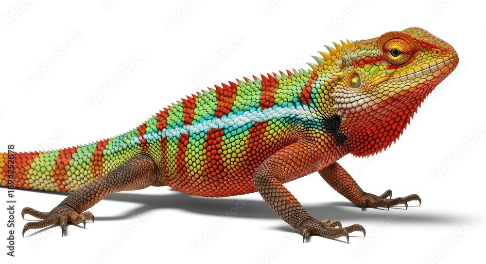 Obraz premium Vibrant bearded dragon with striking color patterns