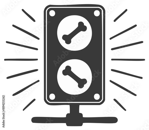 Dog Bone Treat Dispenser Machine - Pet Food Reward System Graphic