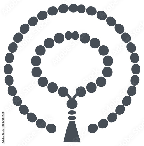 Spiritual Prayer Beads with Tassel and Circular Arrangement