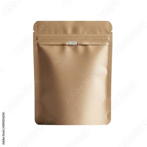 Wallpaper Mural Brown Kraft Stand Up Pouch Package Bag On Isolated Transparent Background Torontodigital.ca